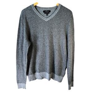 Marc Anthony Men’s Luxury Blend Slim Fit Cashmere Merino Wool Blend Sweater Gray